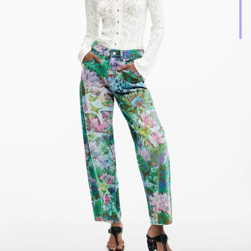 Desigual Multicolor Floral Women Jeans